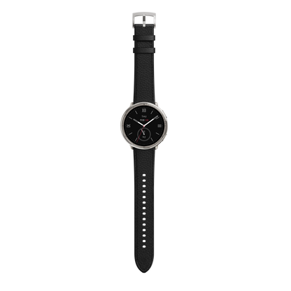 Amazfit Active 2 NFC (Round) Black Leather + Red Silicone