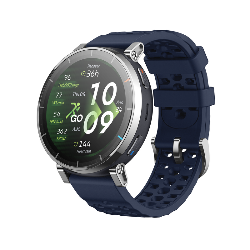 active 3 premium — Atlas Blue variant render, 3/4 view