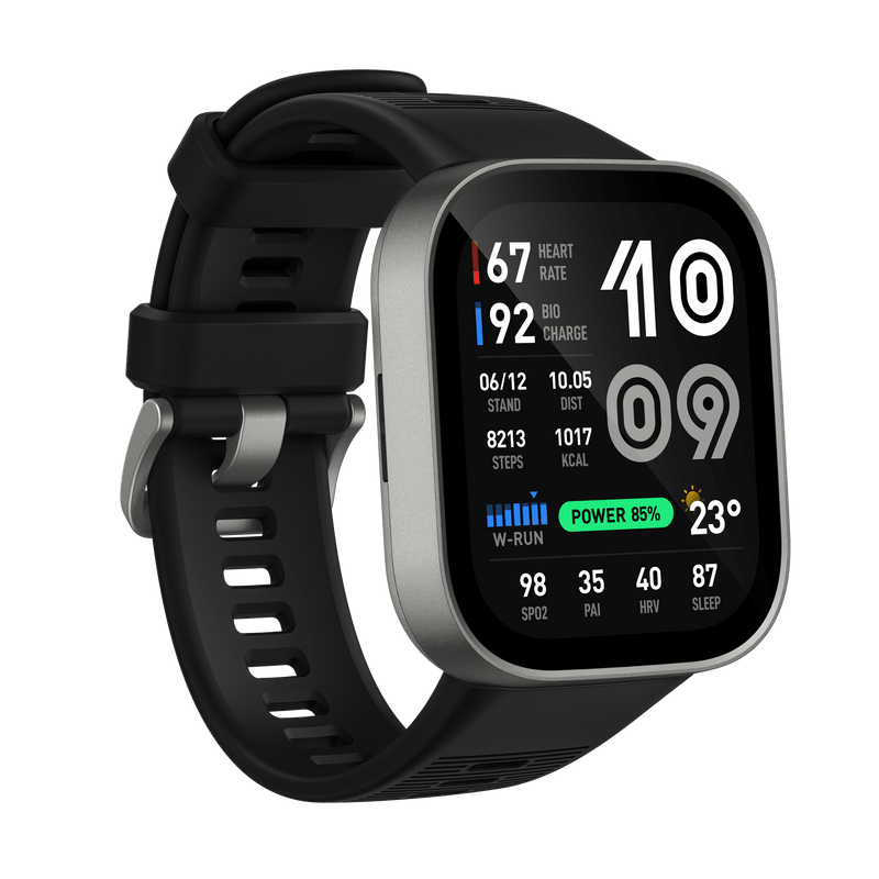 Amazfit Bip Max — profil dreapta la 45 de grade