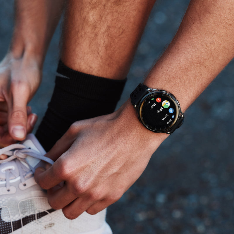 cheetah 2 pro — On-wrist lifestyle, runner lacing shoe