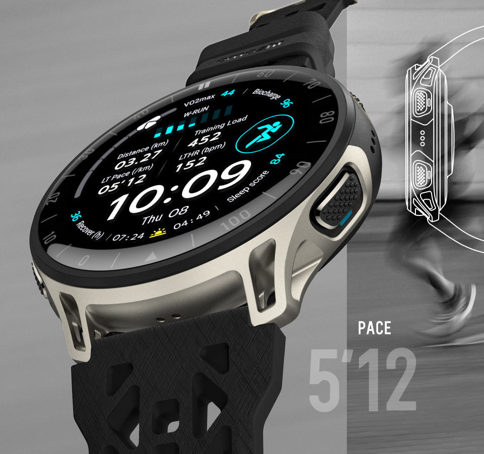 Carcasă Amazfit Cheetah 2 Pro din titan grad 5 cu sticlă safir